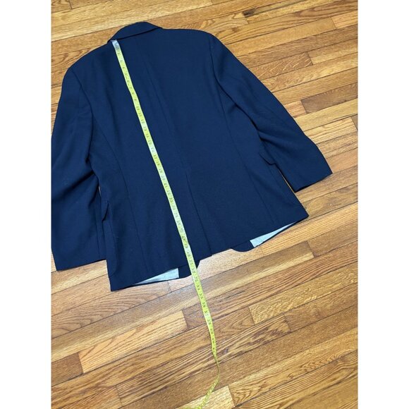 Adams Row Mens Sport Coat Size 43R Blue Poly Wool Two Button Blazer Jacket - Picture 7 of 10